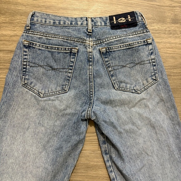 Vtg 90s LEI Light Wash Cropped Jeans Juniors Sz 5/ Womens 2 Mid Rise USA Classic - Picture 2 of 10